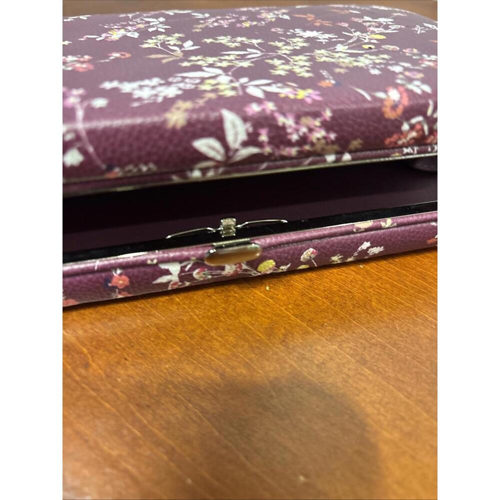 Vintage Women’s Wallet Purse Box Floral Print Card, Checkbook & Money Holder - Picture 9 of 13